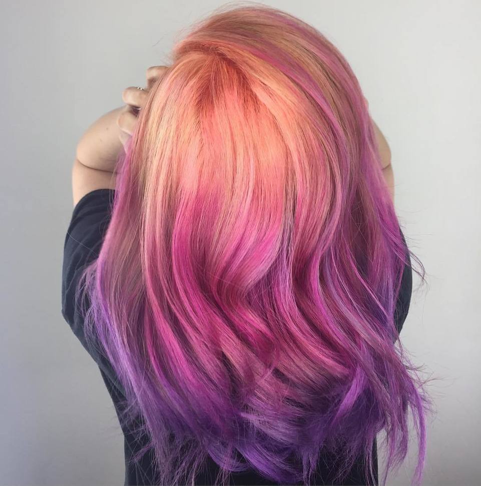 I colori del tramonto sui capelli - @chitabeseau