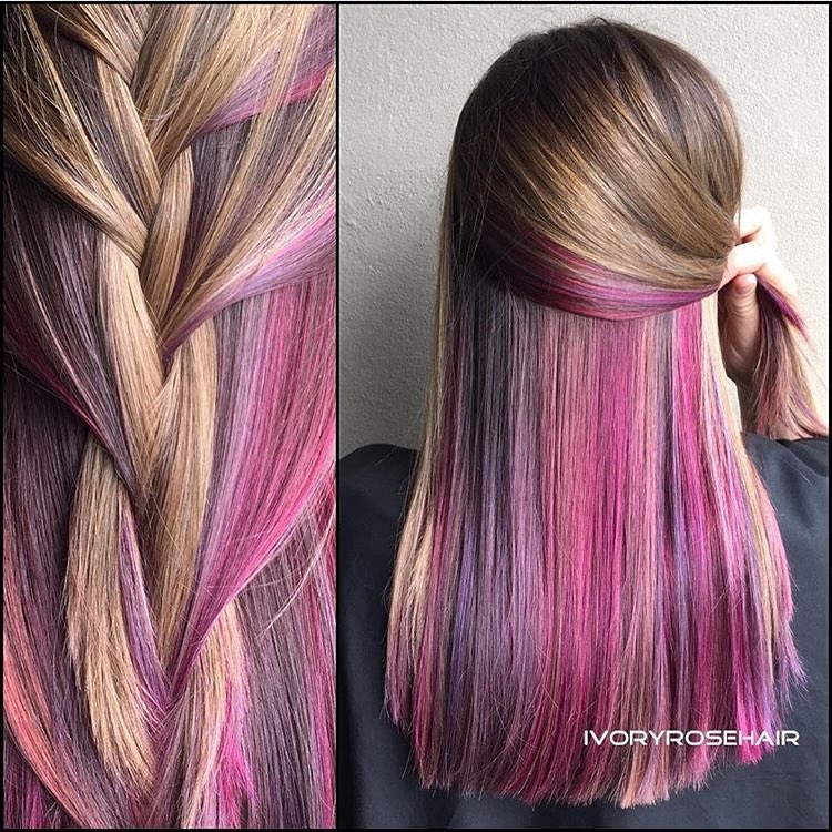 Shatush colorato su capelli lisci - @ivoryrosehair