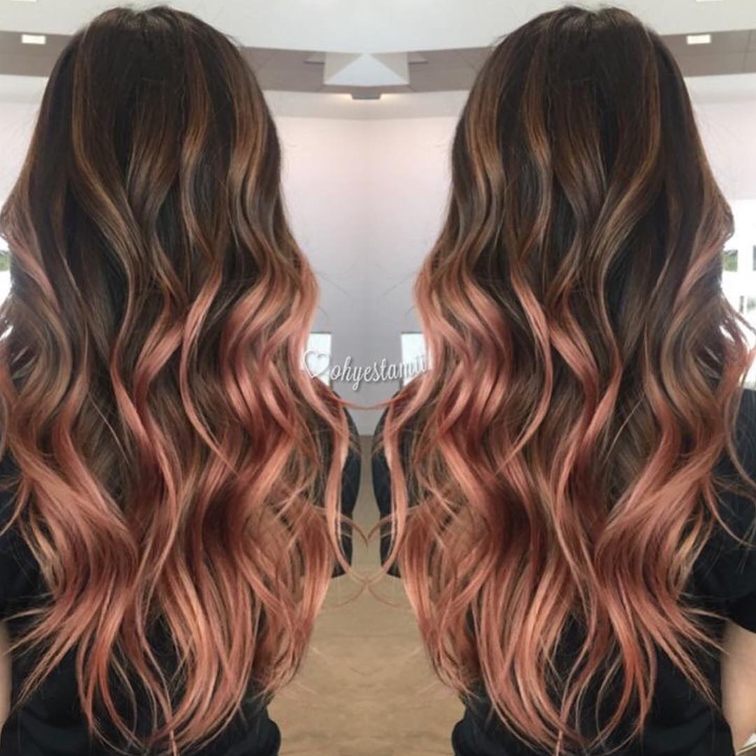 Balayage rosa su capelli lunghi - @hairxjojo