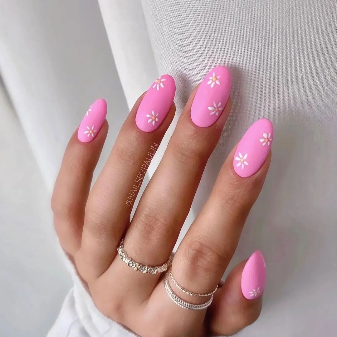 Unghie quadrate rosa - @nailsbypaulin