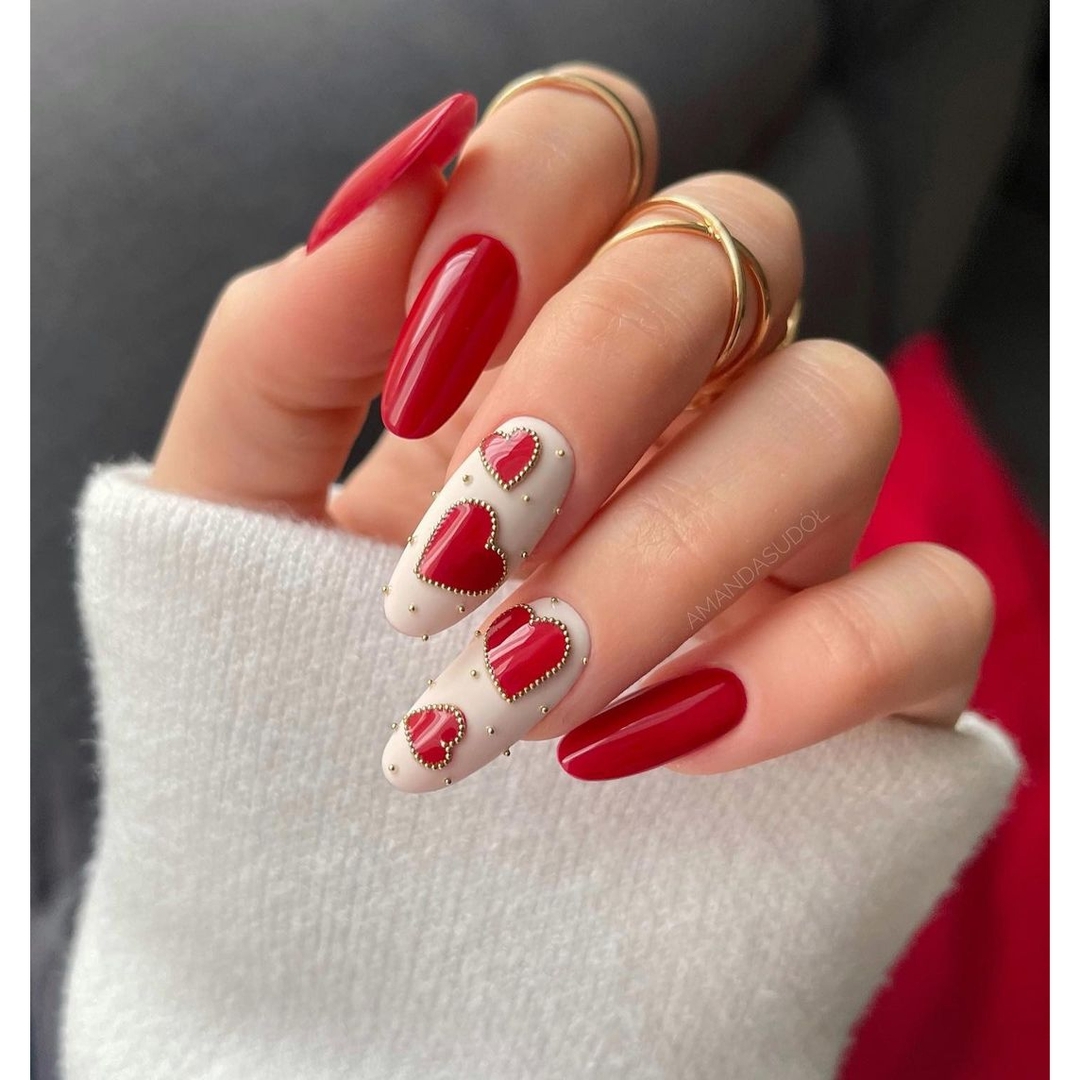 Unghie rosso ciliegia - @ideas_for_nailart