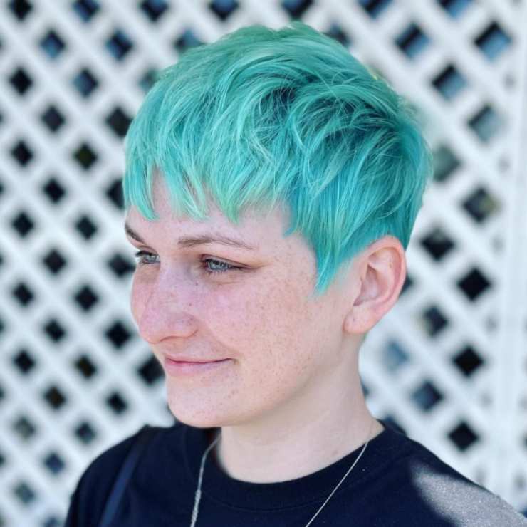 katwantsyourhair Pixie Cut verde acqua 19-12-2022