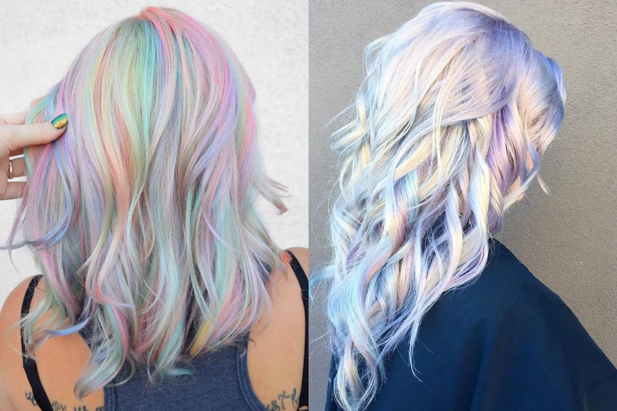 Capelli lunghi di vari colori fantasiosi