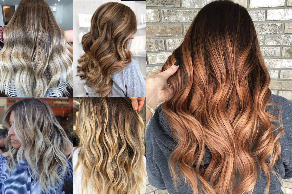 Tagli di capelli lunghi con balayage