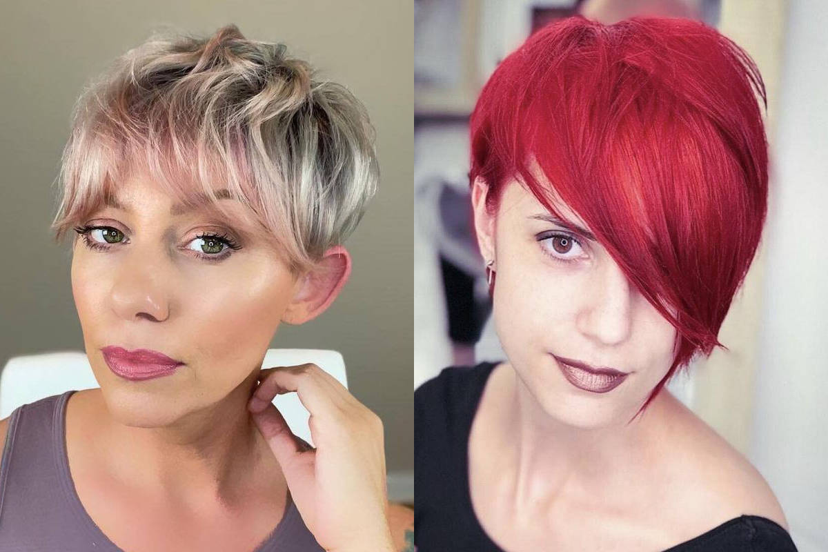 pixie cut colorati simili tra loro