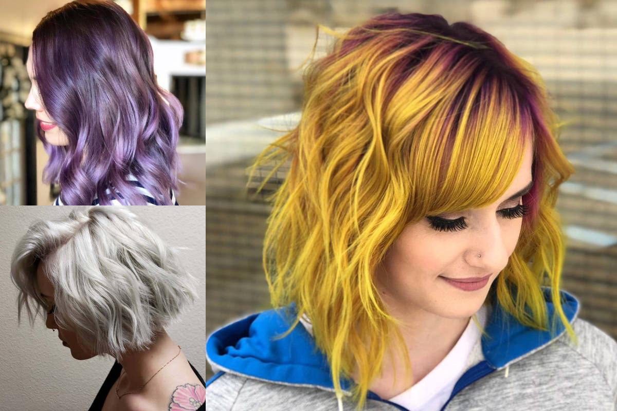 Capelli medi multicolore