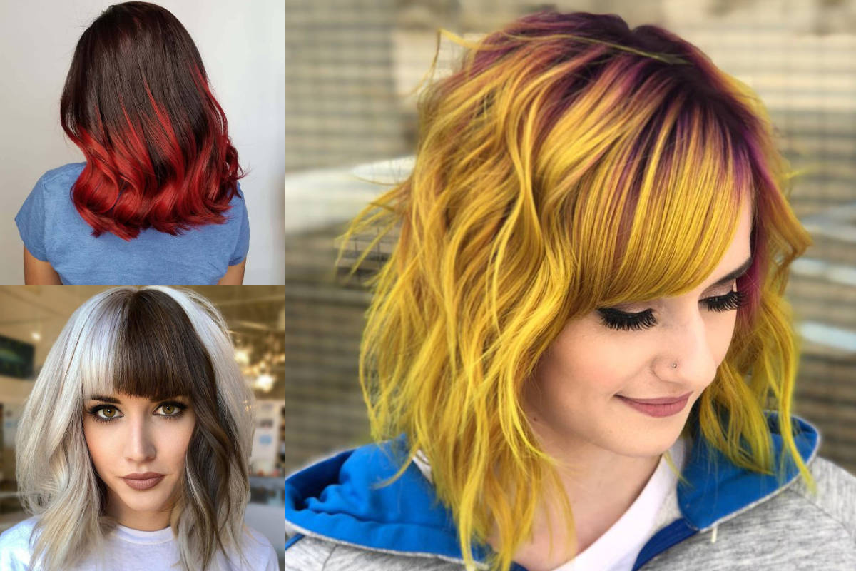 capelli medi e colorati