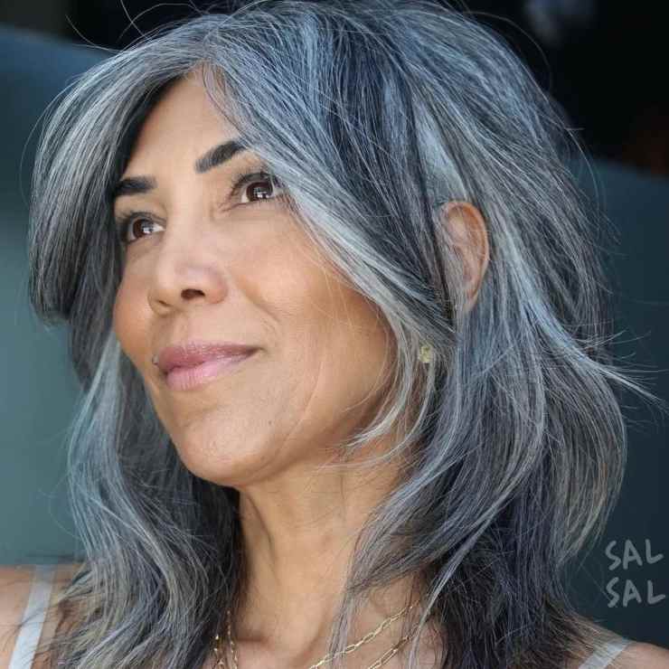 grigio Sachel tagli capelli lunghi @benwoman