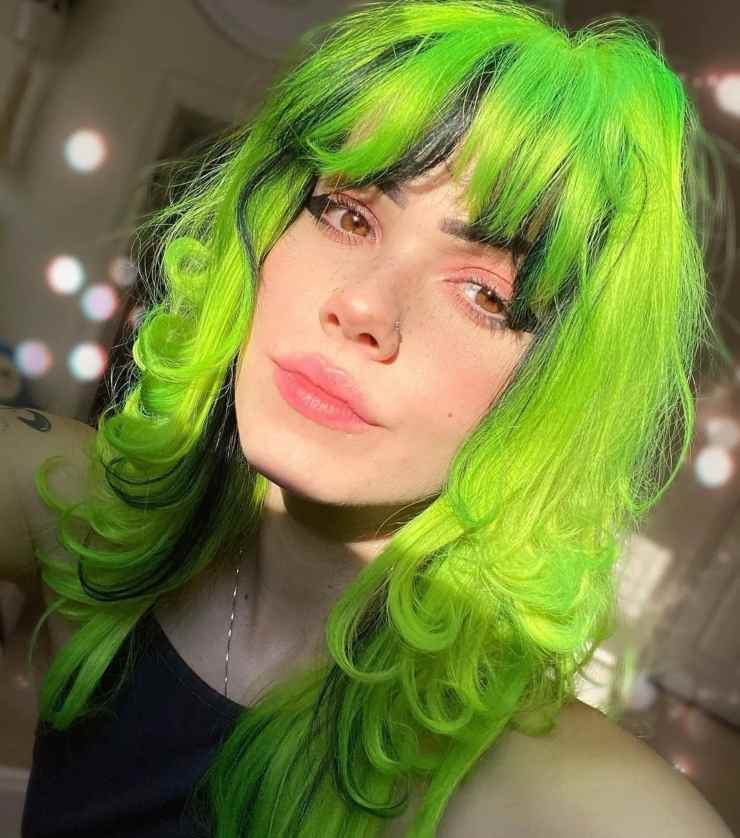 mullet verde capelli - @manicpanicnyc
