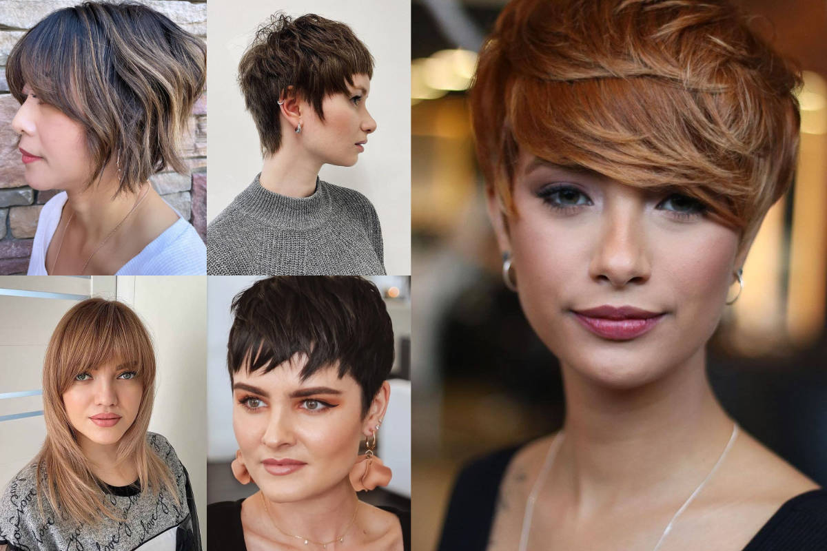 pixie cut con frangia