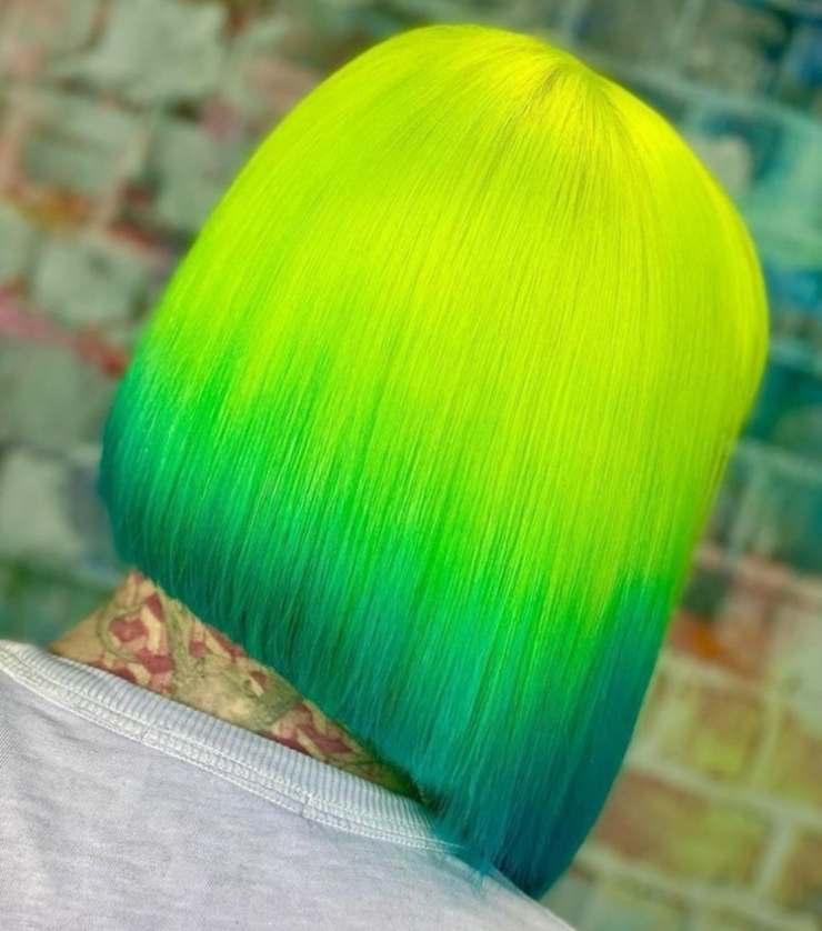 sfumato verde capelli - @manicpanicnyc