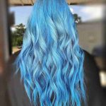 blu taglio capelli lunghi segno