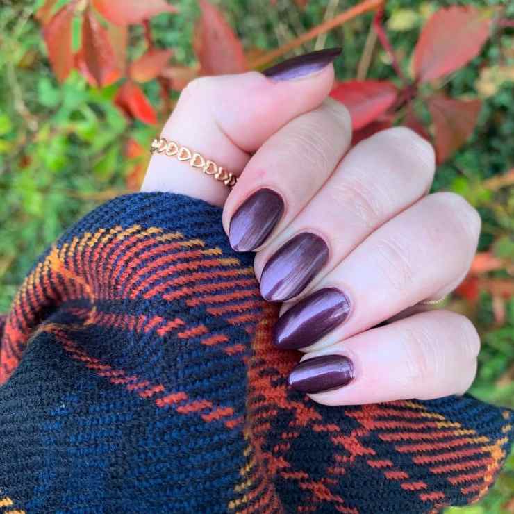 sfumatura viola metallico unghie tendenze @charliisnails
