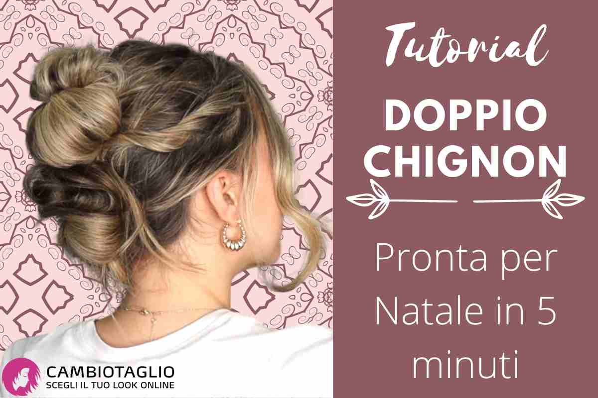 Chignon doppio - CambioTaglio.it credits @LaineyMarieBeauty