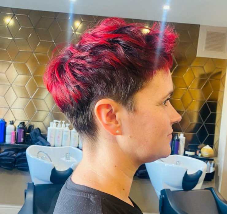 hairwitch Pixie cut rosso bicolor 05-12-2022