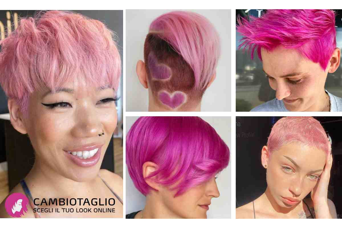 pink pixie cut