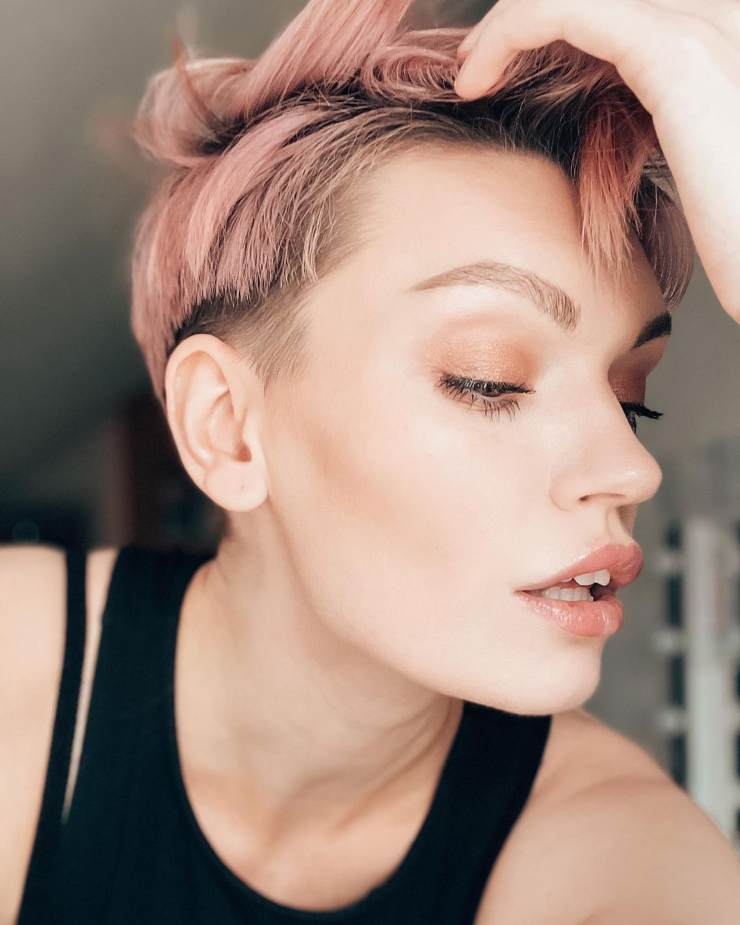 Pixie cut rosa