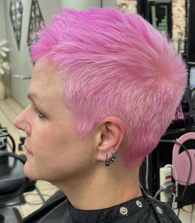Pink pixie cut