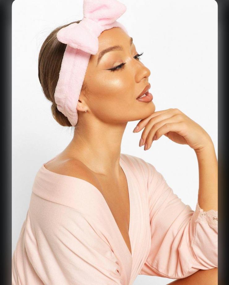 FRCOLOR Set Accessori Coniglio: 2 Fasce Orecchie, Papillon, Coda E Polsini - Cosplay E Compleanni, Rosa E Nero