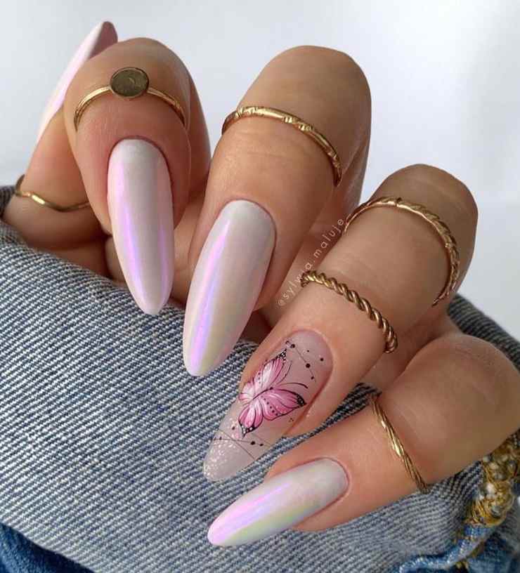 unghie perlate nail art
