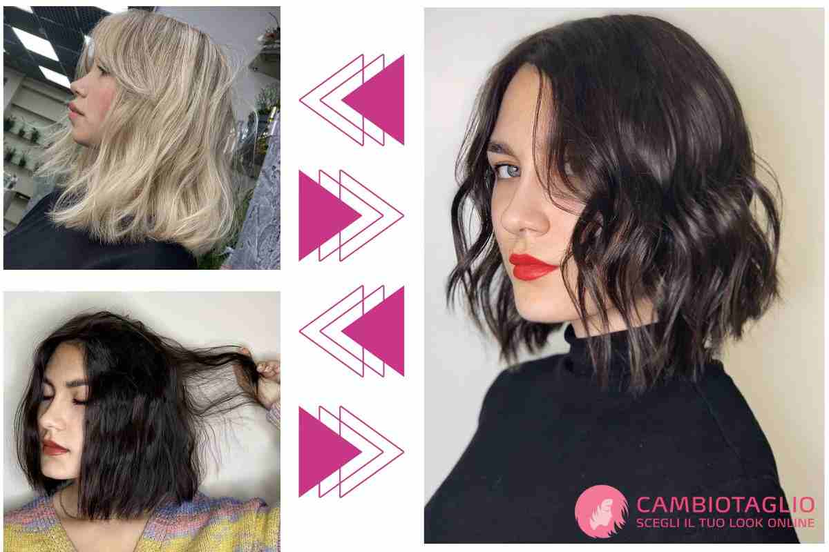 Hair Bob con piega mossa esempi