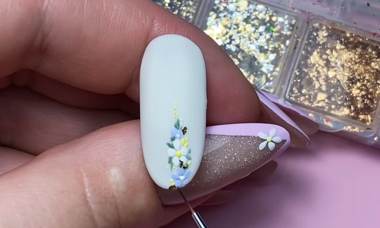 nail art floreale tutorial 