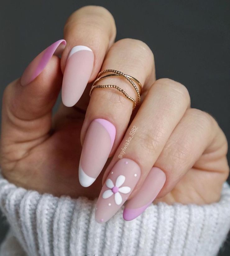 doppio french colore pastello unghie nail art